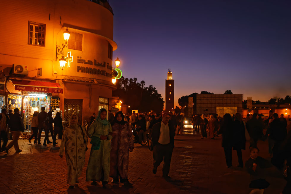 Taking a short walk at dusk