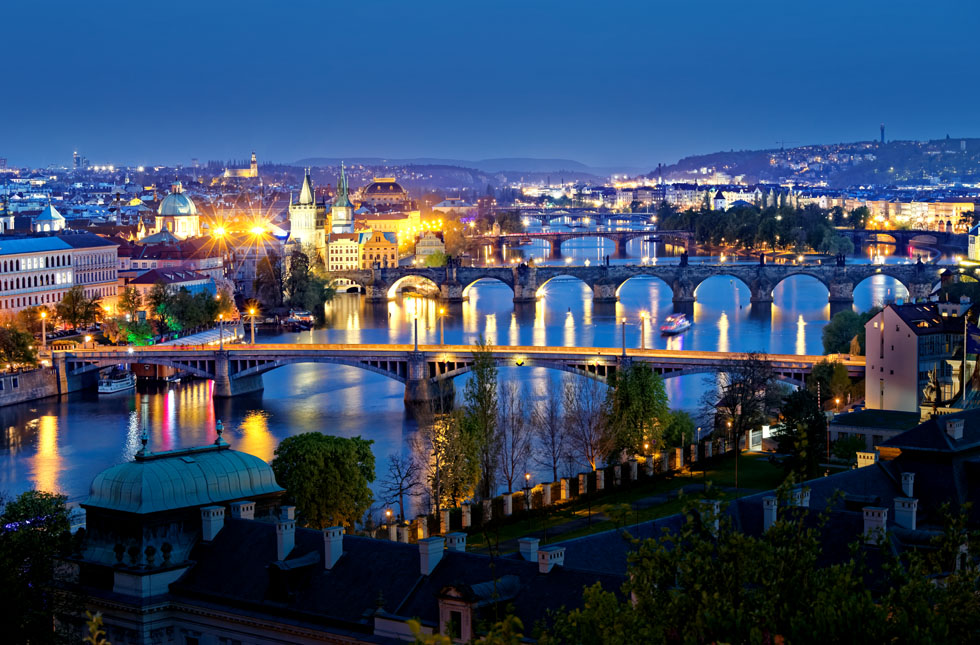 Bridges crossing the Vltaba river